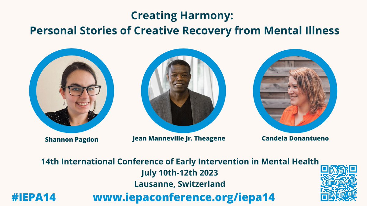 We are excited with only 1 week to go until #IEPA14 kicks off in Lausanne, July 10th! A highlight announced today, will be a discussion panel chaired by @SPagdon on personal stories of #recovery Still time to join us 👉 bit.ly/3PHMzp5 #mentalhealth #livedexperience