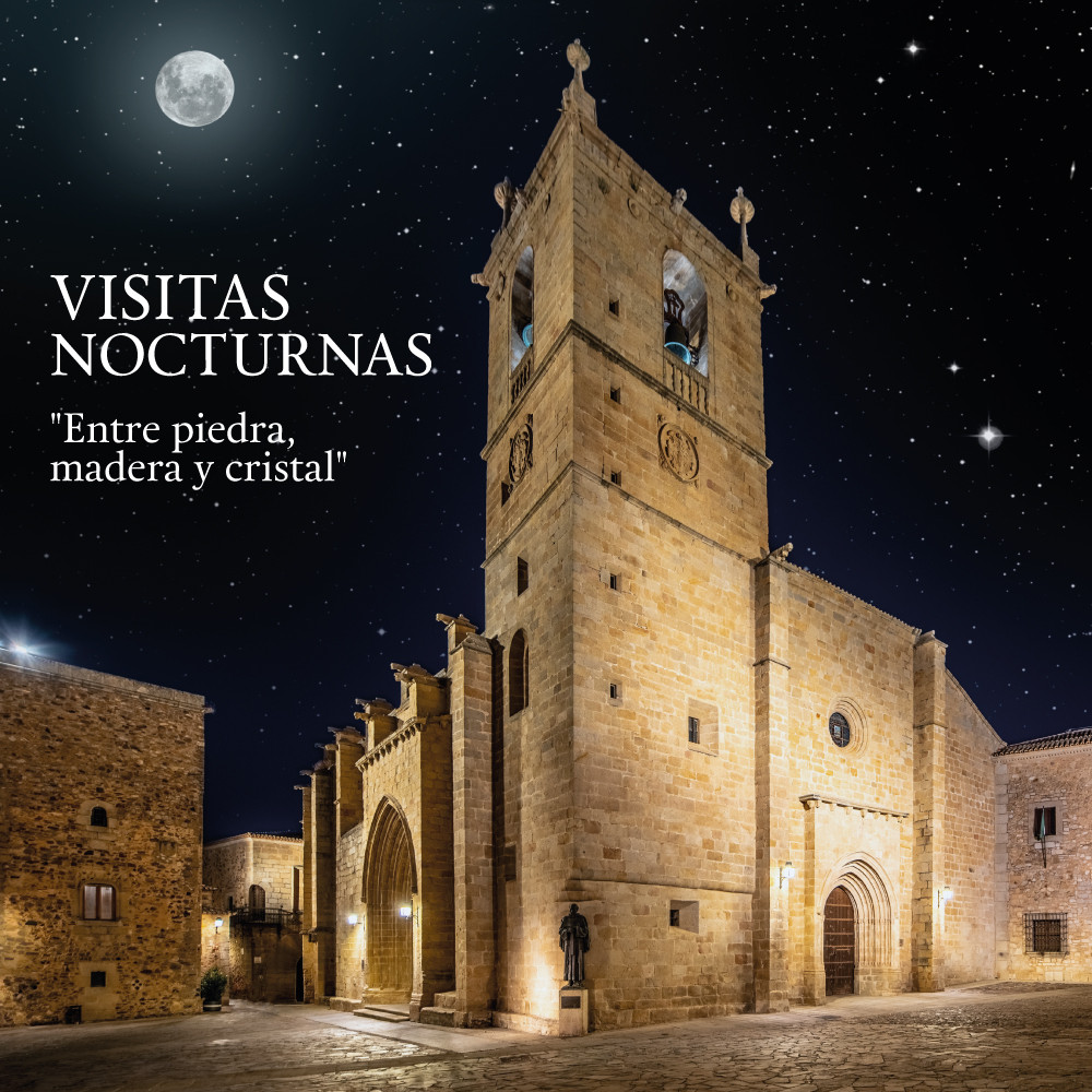Este viernes comenzará una NUEVA visita guionizada nocturna por la Concatedral, podrán disfrutar de instancias en exclusiva además de las mejores vistas de la ciudad monumental iluminada al anochecer . concatedralcaceres.com/nueva-visita-n…