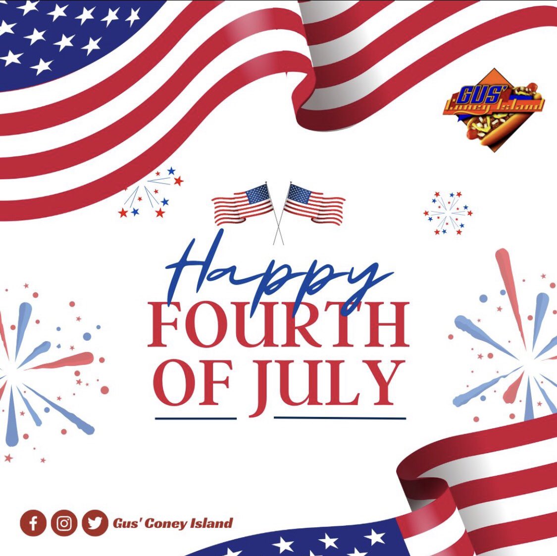 GusConeyIsland's tweet photo. Wishing everybody a fabulous Fourth of July! #America #Happy4thofJuly #4thofJuly #Friends #Family #Grillin #Chillin ❤️ https://t.co/KeeVXa9WOo