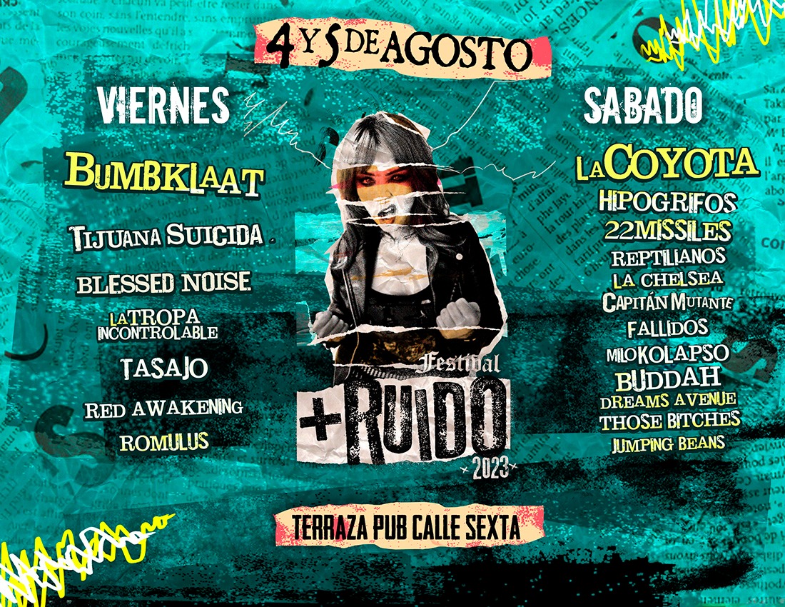 FestMasRuido's tweet image. Así quedan el viernes 04 y sábado 05 de agosto