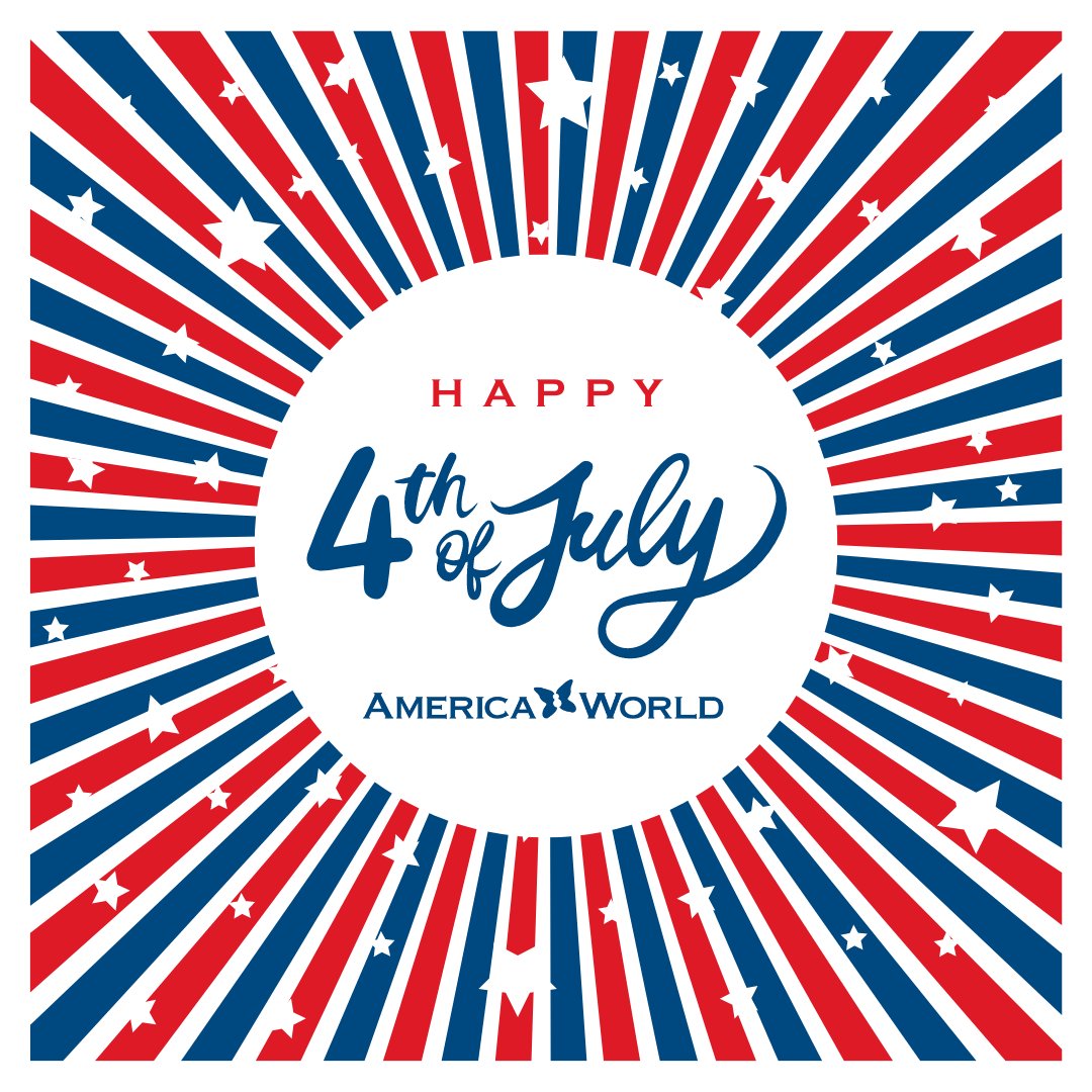 AmericaWorld's tweet photo. Happy 4th of July! 🎆

Our offices are closed today, but we look forward to serving you again tomorrow. https://t.co/mp1XmtKskt