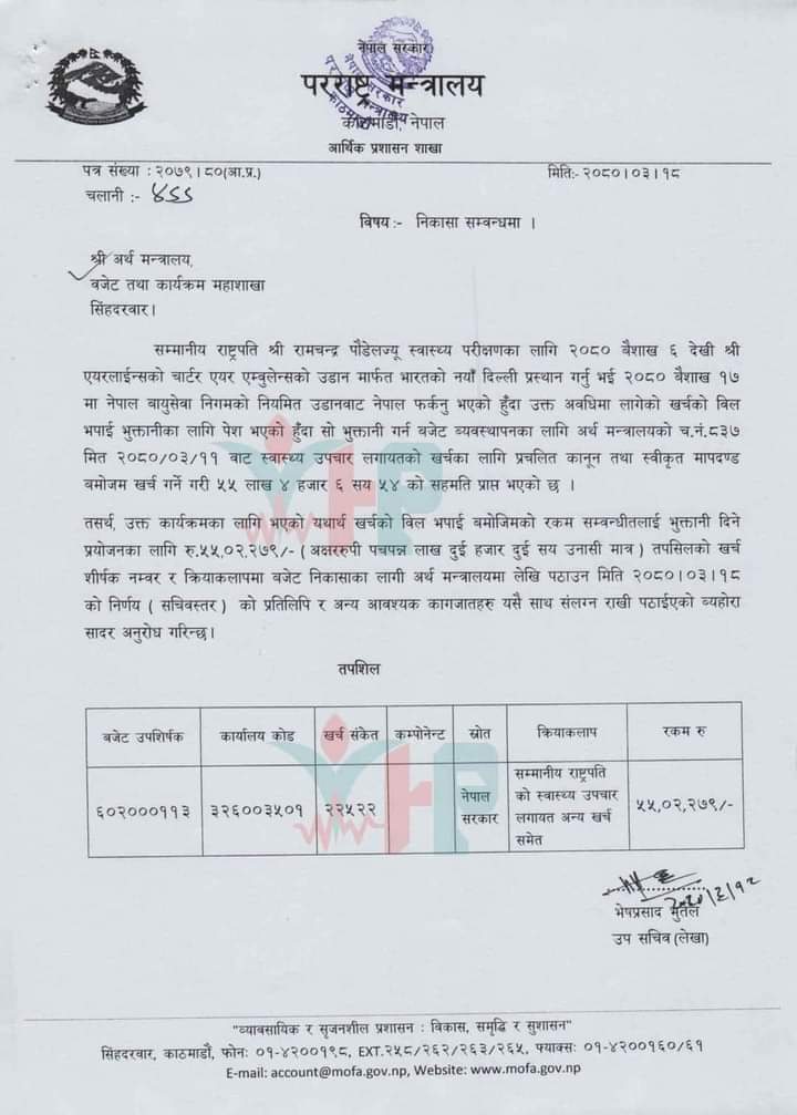 उपचार खर्च आफै बेहोर्छु भन्थे ,आखिरीमा राम्रैसँग थाङ्नामा सुताएछन्  देश र जनतालाई ।