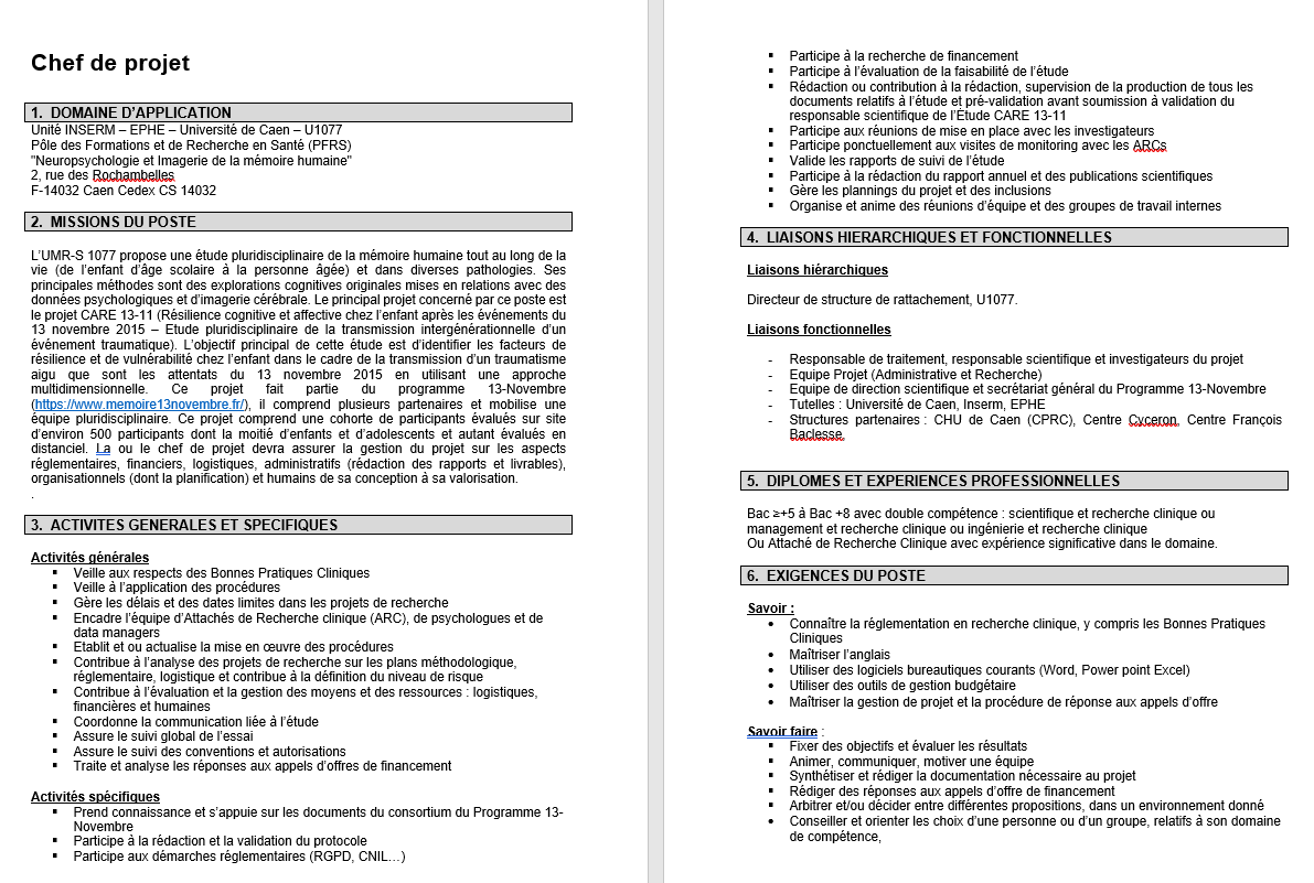 📣 #recrutement d'un chef de projet pour le projet CARE 13-11
📅 CDD, temps plein : à pourvoir dès que possible
🖐️ Postuler d'ici le 30/07/2023.