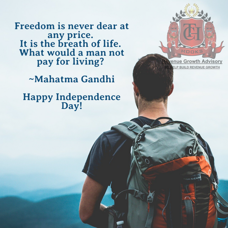 TCHGroupHooks's tweet photo. Freedom is never dear at any price. 
It is the breath of life. 
What would a man not pay for living? 
~Mahatma Gandhi

Happy Independence Day!

#independenceday #4thofjuly #july #th #fourthofjuly #freedom https://t.co/QGTS8vz2nE