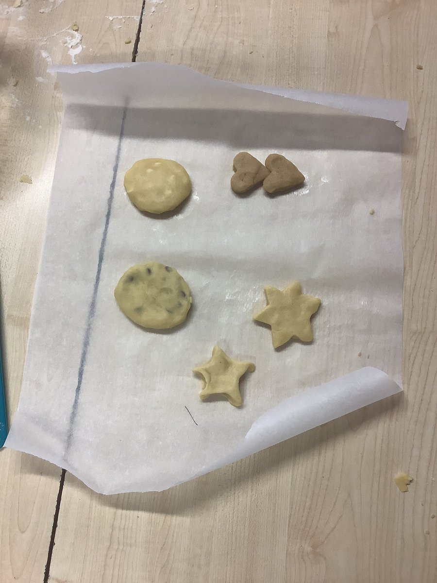 StPhilipsY5B's tweet photo. We enjoyed making biscuit prototypes this afternoon 🍪 We split the dough into six and each added a different ingredient. We then evaluated each of them and decided on a final design idea as a group #teamstphilips @StPhilipCEAP https://t.co/8MVgwSdq1C
