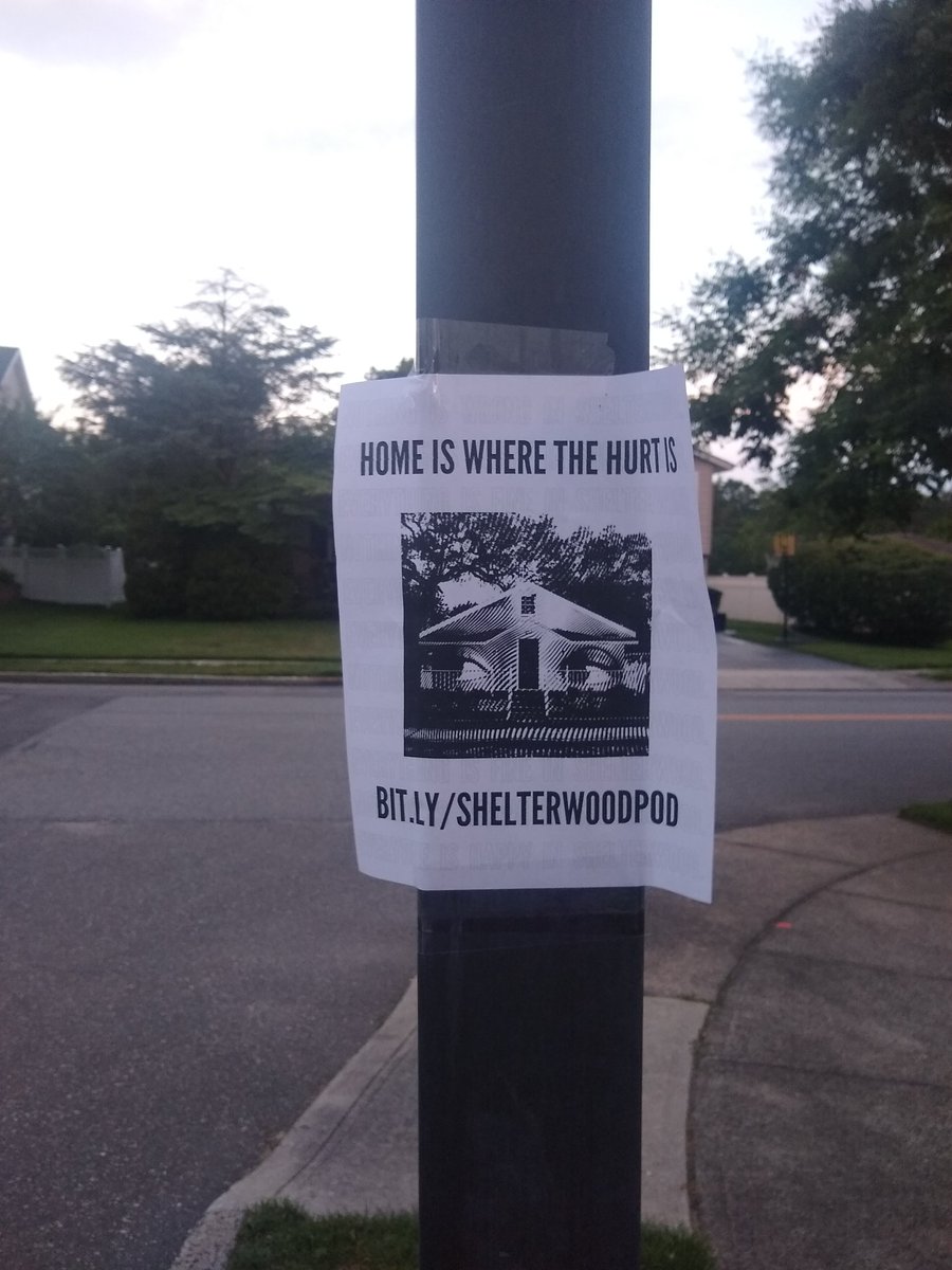 CorvidCastle12's tweet photo. Put up some ominous posters in my neighborhood via @ShelterwoodPod! My goal is less to actually get people in my area into Shelterwood and more to generate confused Nextdoor posts https://t.co/wB21RZylFn
