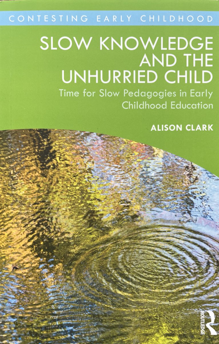 A big thank you to everyone who has been involved in the discussions about #slowpedagogy in this book and since publication. Today its been shortlisted for the @NurseryWorld award Professional book of the year.