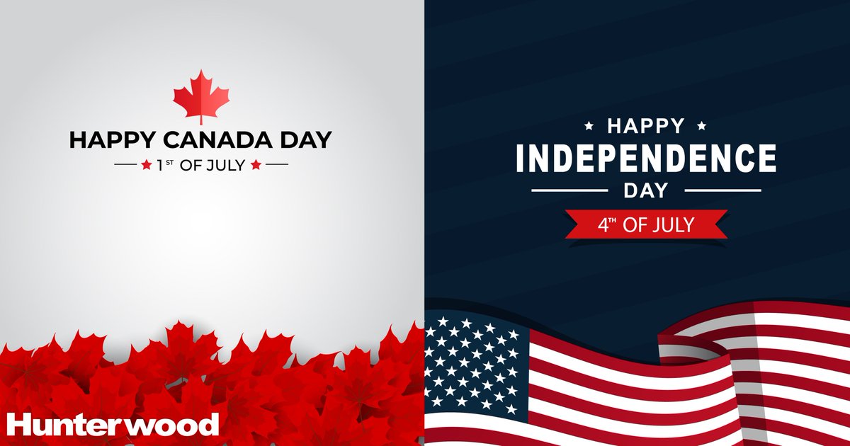 HunterwoodTech's tweet photo. Happy First Week of July to our friends, clients and colleagues in Canada and the USA as we celebrate their respective national holidays!

#canadaday #independenceday #hunterwood https://t.co/rIKbXgAO97