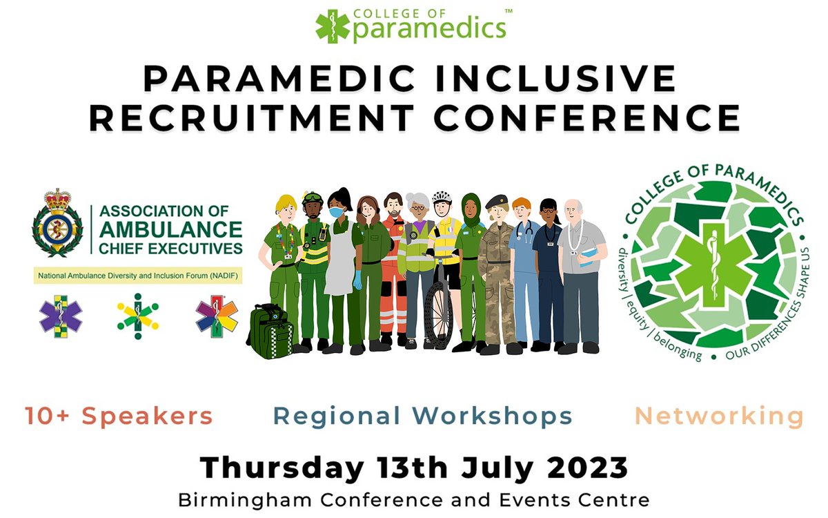 Last few days to grab your place at the #ParamedicInclusiveRecruitment conference and join your colleagues and peers.

<a href="/EHUParamedics/">EHU Paramedic Team</a> 
<a href="/GCUParamedicBSc/">GCU BSc Paramedic Science</a> 
<a href="/BrightParamedic/">University of Brighton Paramedic Science</a> 
<a href="/UoP_Paramedics/">UoP Paramedics</a> 
<a href="/BU_ParaScience/">BU ParaScience</a> 
<a href="/UniSurrey999/">UniSurrey Paramedic</a> 
<a href="/QMU_Paramedic/">QMU BSc Paramedic Science</a> 
<a href="/UWSParamedic/">UWS BSc Paramedic Science</a> 

👉 bit.ly/3Cfvnzf