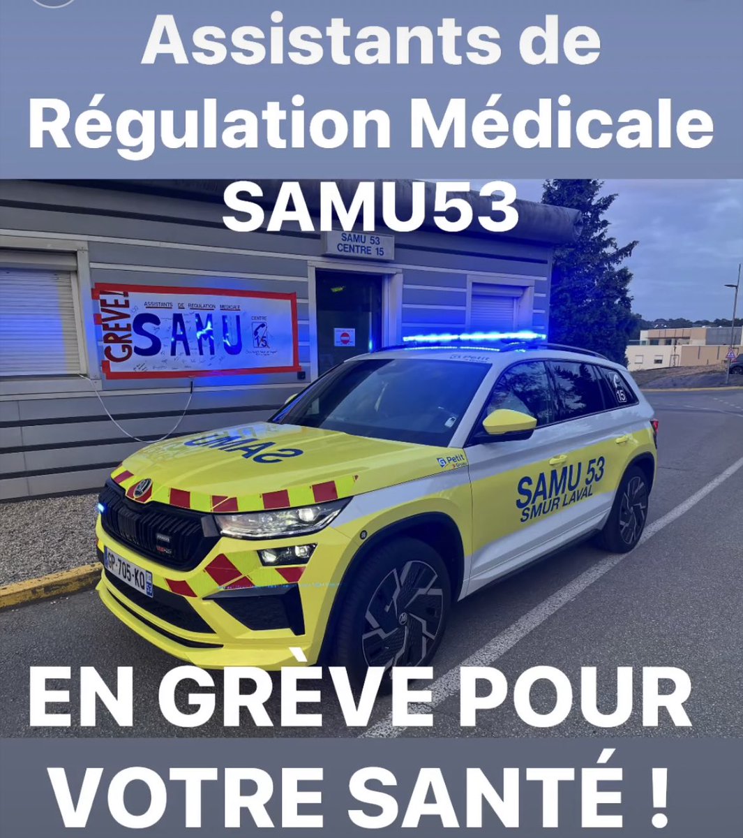 Remybesson's tweet photo. ❌Faites le 1️⃣5️⃣❌
🛑ARM SAMU53 EN GRÈVE ! 🛑
👉Nous sommes mobilisés pour VOTRE #Santé ! 
@AFARM_SAMU @SUdF_Officiel https://t.co/g0aP0PVE9A