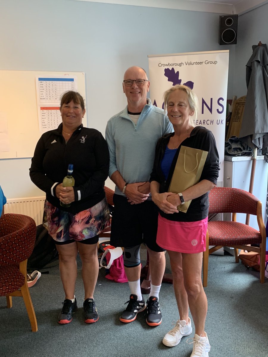 Well done to all the ladies who took part today and especially to our winners Julie, Chris, Rowena and Cath.  Thank you to John for organising.  ⁦⁦Thanks to ⁦<a href="/Crowtsc/">Crowborough Tennis & Squash Club</a>⁩