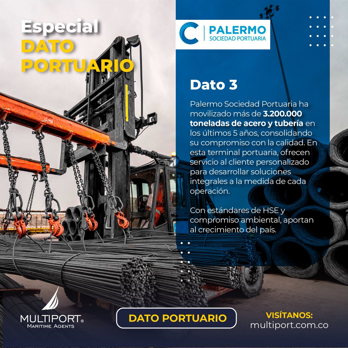 Multiport_EU's tweet image. Los invitamos a enterarse aquí del Dato Portuario #3 sobre la terminal portuaria COREMAR.

Muy pronto estaremos publicando más datos curiosos sobre diferentes puertos del país. ¡Quédate atento a nuestro especial semanal!

#multiport #coremar #noticias