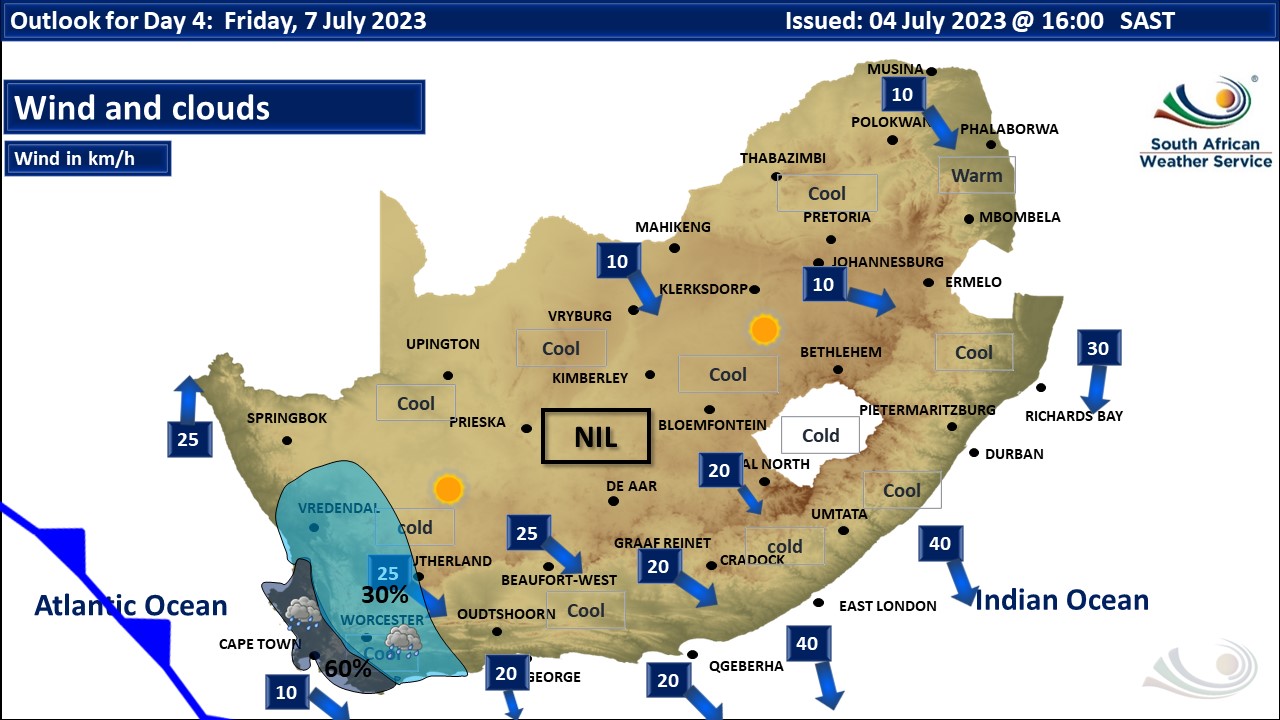 Sa Weather Service On Twitter Weather Outlook For Friday 07 07 2023