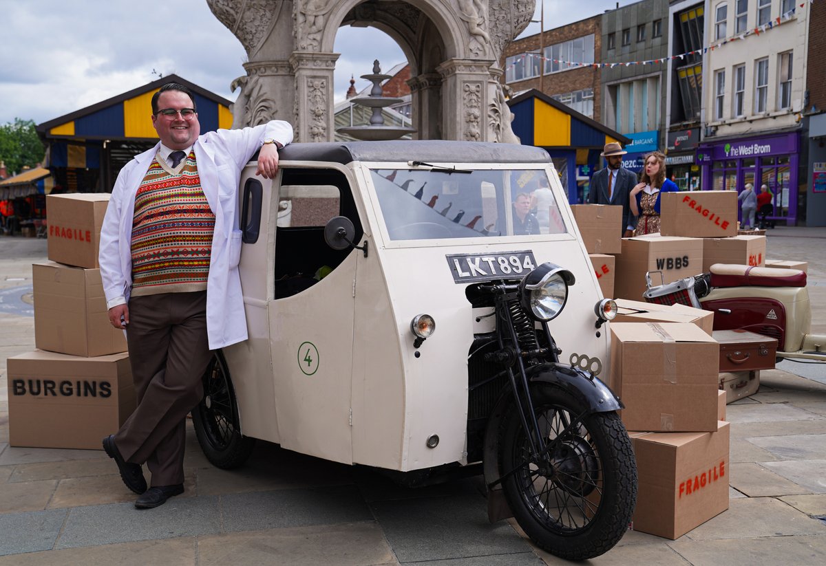 Some friendly faces from the 1940s-60s went on an adventure to Dudley Town Centre on Saturday 🤩

Did you spot our historic characters preparing to move into our brand-new high street? 

We're so excited to welcome them from Saturday 8th July! 🙌