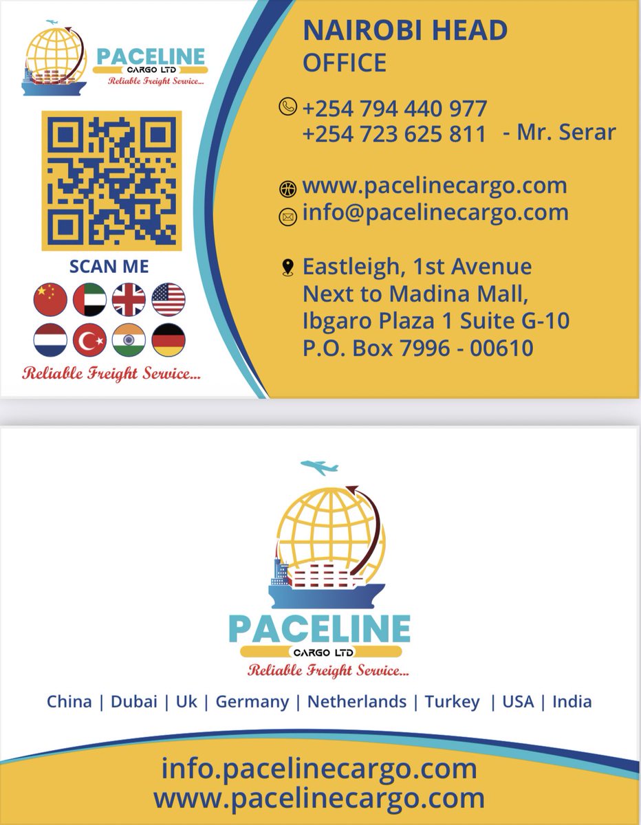 PacelineCargo's tweet photo. We are shipping company in kenya 🇰🇪 that have solutions for all your shipping needs from china,Dubai,Uk,Turkey,Germany,
Netherlands and USA.
Njugush, Jalango, 22 cabinet secretaries,Uhuru, Dennis Itumbi,Wells Fargo 
Contact us today https://t.co/ivfeQYQCOE