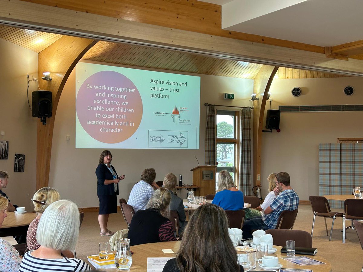 AspireAcademies's tweet photo. CEO @vanessabragg5 interweaving the value of trust dividend &amp; Aspire #Vision25 strategic priorities #WorkingTogether #Excellence #iAspire https://t.co/wqXgLhOORO