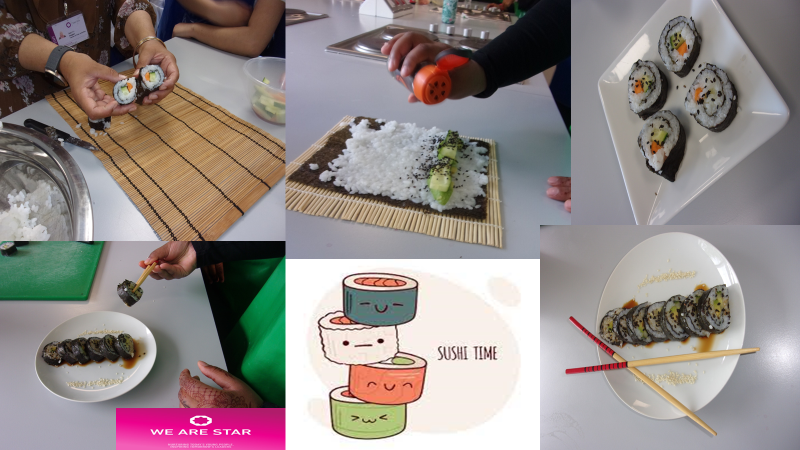 edengirlsslough's tweet photo. Year 9 food & technology creatives were SOY excited and, on a ROLL, making sushi! They layered sushi rice and vegetable filling onto seaweed sheets and voila! What a RICE job! Delicious! #sushi #vegetablesushi #funlesson #homemade https://t.co/K25ncISf9B