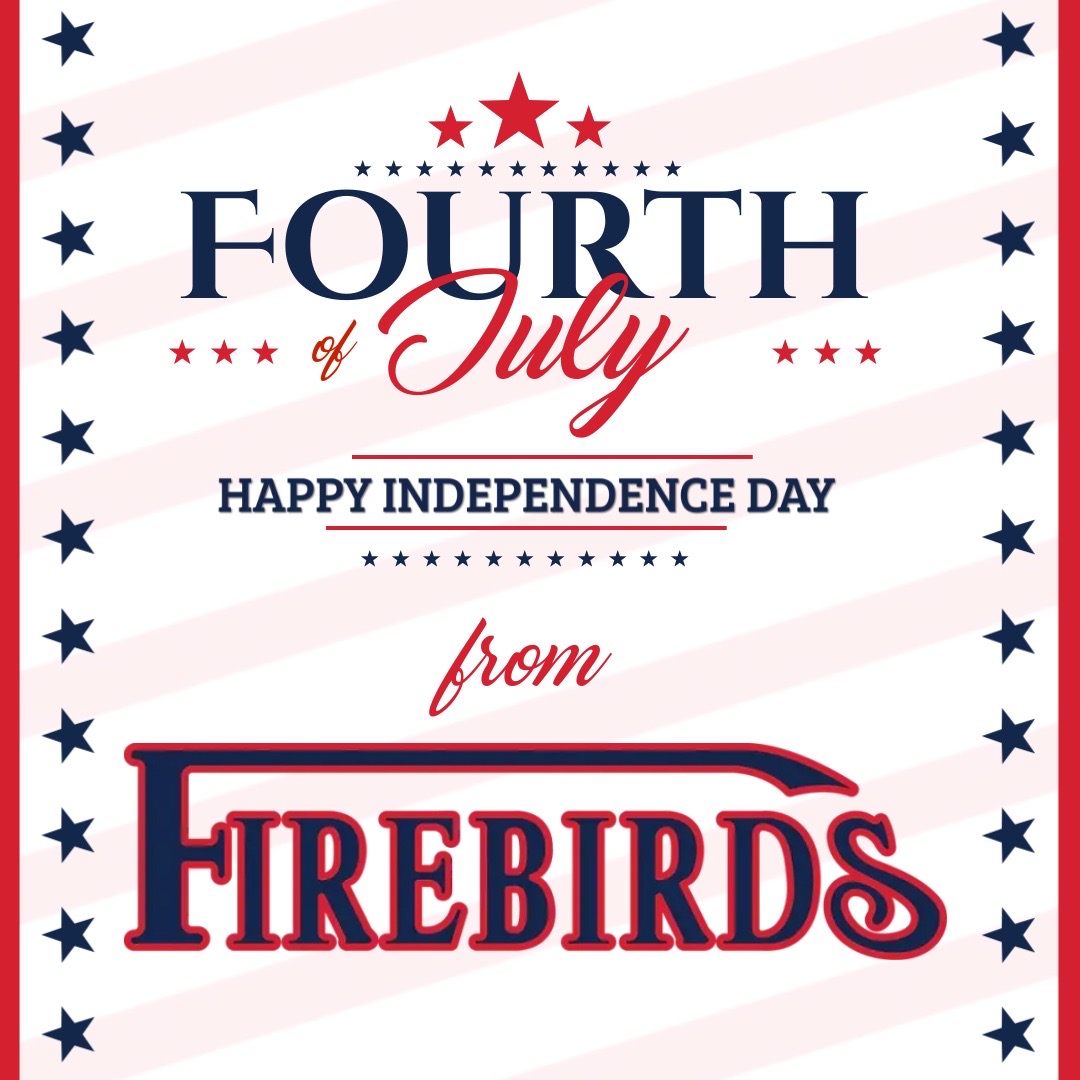 Wishing everyone a home run of a 4th of July! Let the sparks fly and the fireworks light up the sky! Happy Independence Day from the Firebirds!#FourthOfJuly #Softball #Fastpitch #RiseAbove