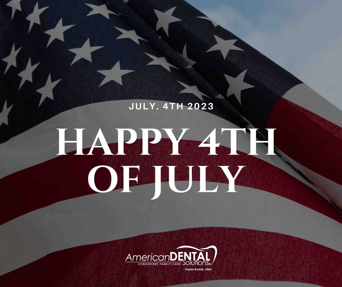 🇺🇸Happy Independence Day from your American Dental Family! 
.
.
.
.
#americandentalsolutions #independenceday #peacelovesmile