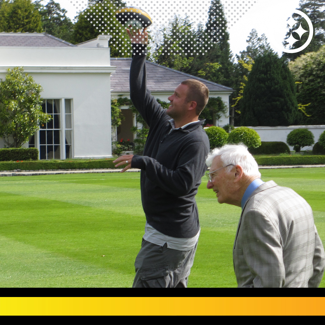 SteelersIreland's tweet photo. 10 years ago today, his special guest was legendary Steelers QB @_BigBen7. Big Ben was given a warm Irish welcome from all who came out to show their support 🙌​

​See the full video here - https://t.co/xhUU9F5Xdk 
#HereWeGo  #SteelersIreland https://t.co/LgqDQv8SyN