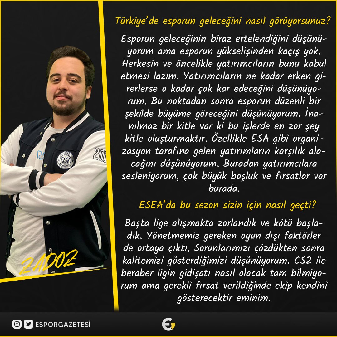 esporgazetesi's tweet photo. 🔹 PCIFIC Espor genel menajeri Derya "zadoz" Üçpınar ile Split 2 finali öncesi sohbet etme fırsatı bulduk.

❤️ Bize zaman ayırdığı ve sorularımız samimiyetle yanıtladığı için teşekkür ederiz! https://t.co/d7Rc64YgmI