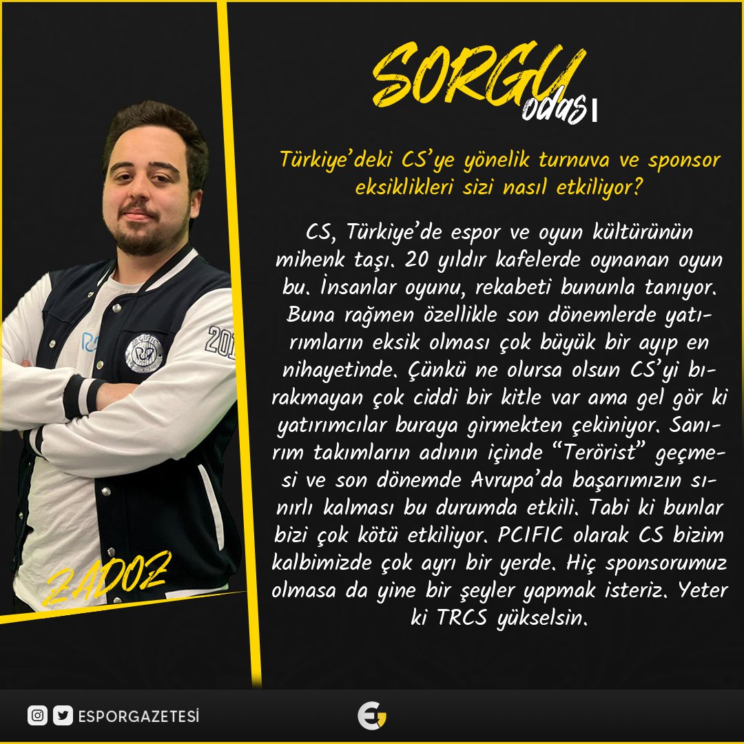 esporgazetesi's tweet photo. 🔹 PCIFIC Espor genel menajeri Derya "zadoz" Üçpınar ile Split 2 finali öncesi sohbet etme fırsatı bulduk.

❤️ Bize zaman ayırdığı ve sorularımız samimiyetle yanıtladığı için teşekkür ederiz! https://t.co/d7Rc64YgmI