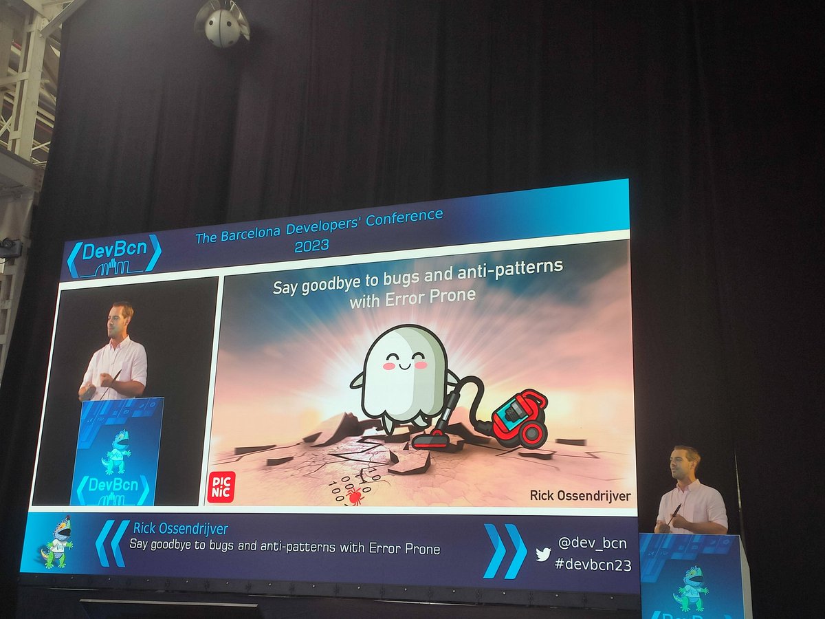 pepwallace's tweet image. Very interesting speak about bugs and anti-patterns given by Rick Ossendrijver in #devBcn23 #errorProne