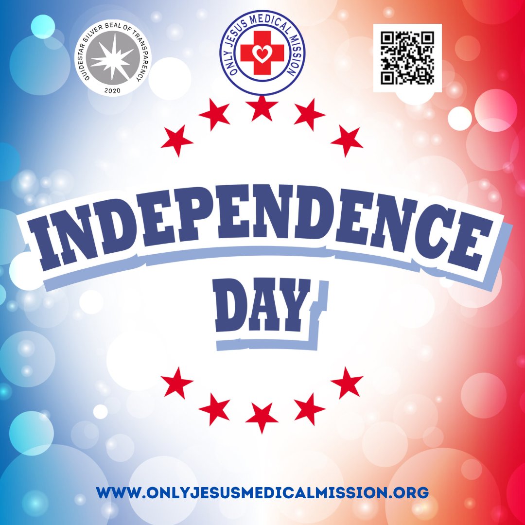 OnlyJesusmedmis's tweet photo. Happy Independence Day USA. 🇺🇸

#happy4th #happyindependenceday #OnlyJesusMedicalMission https://t.co/ao0Np3VXQr