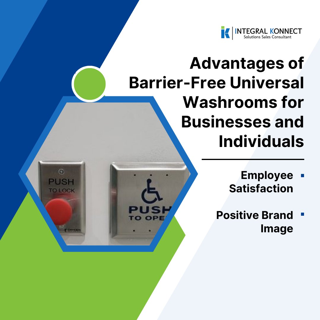 IntegralKonnect's tweet photo. Advantages of Barrier-Free Universal Washrooms for Businesses and Individuals
Employee Satisfaction
Positive Brand Image

#barrierfreewashrooms #employeesatisfactioin #positivebrandimage #safeinclusiveworkplace #businessvalues https://t.co/mSkKK9dOwS