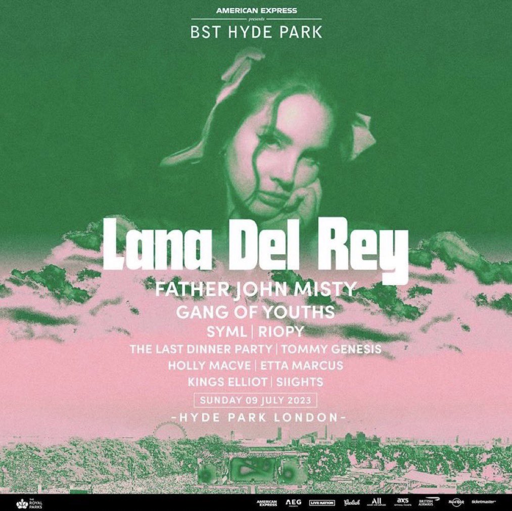 LDRCRAVE's tweet photo. Lana Del Rey to most likely perform Let The Light In, Peppers, and Grandfather at her Hyde Park show! https://t.co/32V5bQdiz9