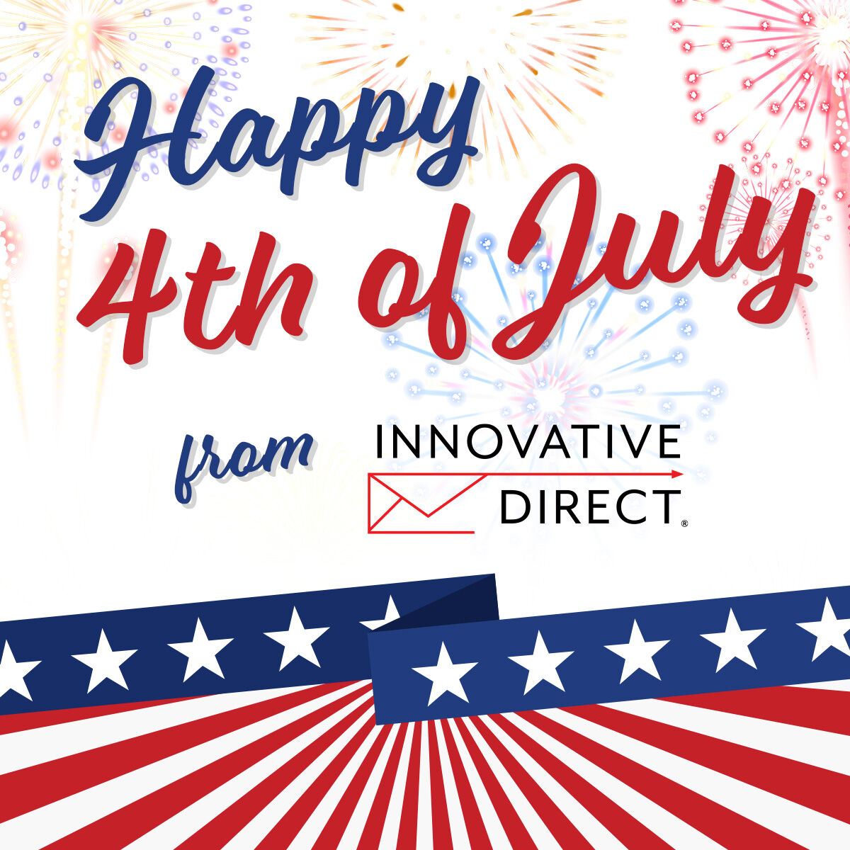 innovadirect's tweet photo. Happy 4th of July from Innovative Direct! Here’s
to a happy, healthy and safe Independence Day.
Let Freedom Ring!

#Happy4thOfJuly #IndependenceDay #HappyAndSafe #FourthOfJuly https://t.co/XRe57ci8cH