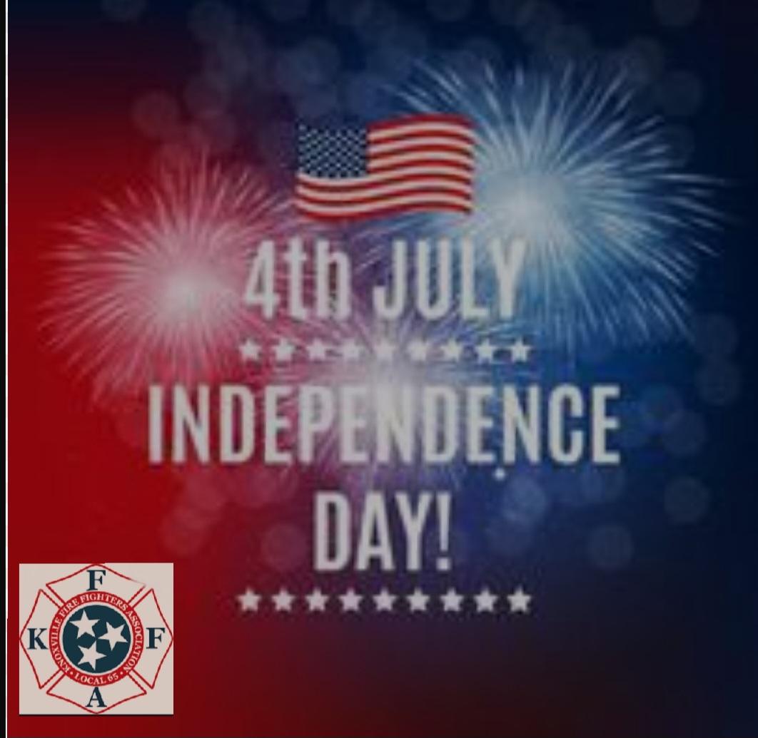 Thank you to the Founding Fathers for fighting for the ideas that make America GREAT today!!! Be careful to our brothers and sisters working this 4th of July. 
#OLDGLORY 
<a href="/IAFFofficial/">International Association of Fire Fighters</a> 
<a href="/KnoxvilleFire/">Knoxville Fire</a> <a href="/tpffa1/">Tennessee Professional Fire Fighters Association</a>