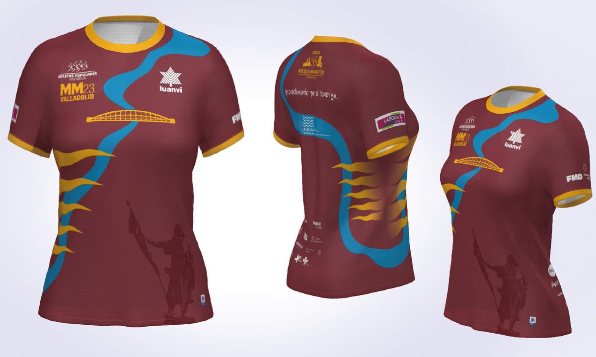 Os presentamos la camiseta de la Media Maratón de Valladolid. Ojalá que os guste. <a href="/Luanvi/">Luanvi</a> #AprovechandoqueelPisuerga
Recordad que durante el mes de julio la inscripción tiene un precio bonificado de 18 euros.