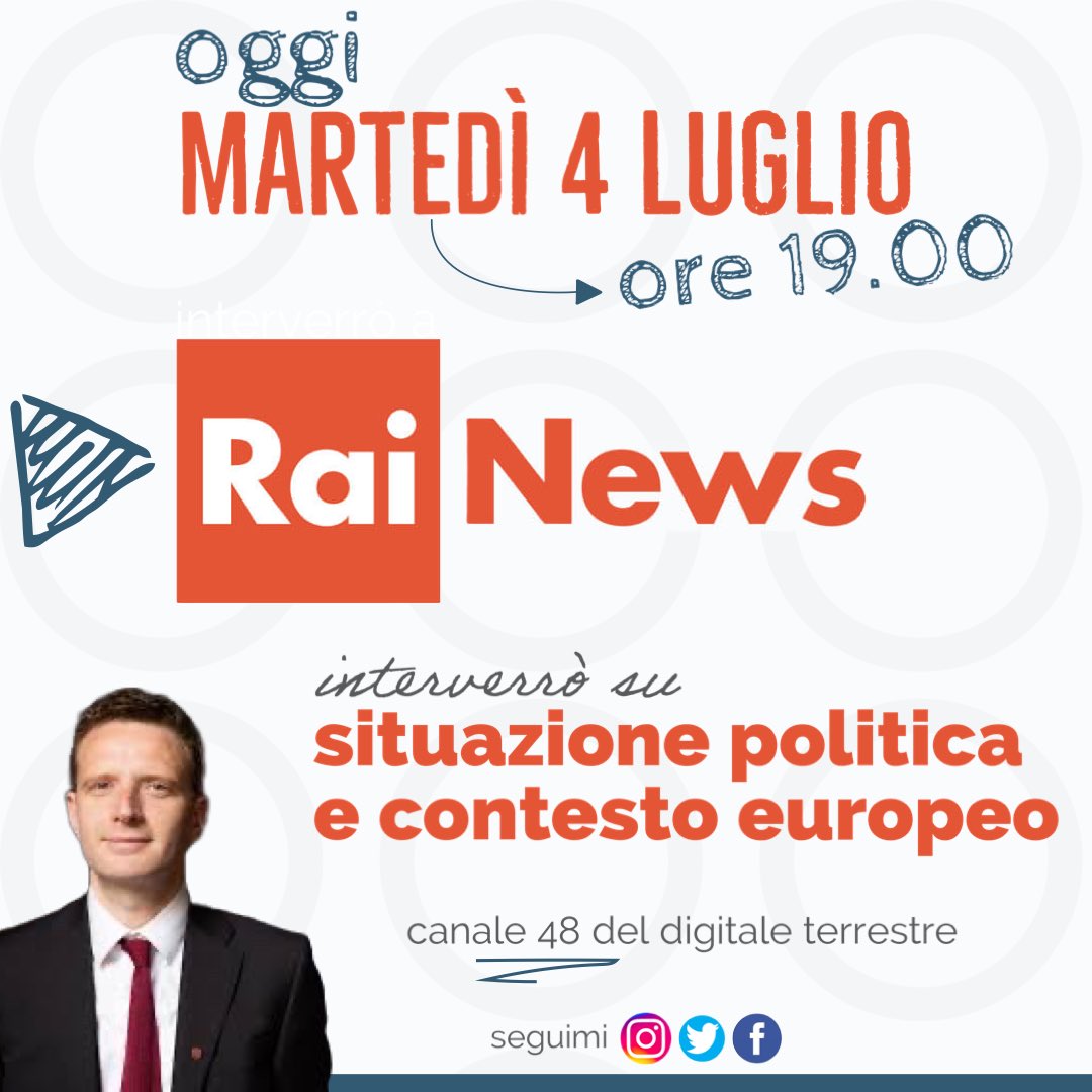 Gia_Passarelli's tweet photo. Oggi sarò a @RaiNews, canale 48 del digitale terrestre. Seguitemi, alle ore 19
#rai #rainews24 #politica #europa #centrodesta #europee #politics #europe #vote #tv #televisione #interview #passarelli #labussolapolitica https://t.co/4QUzCwl5Tg
