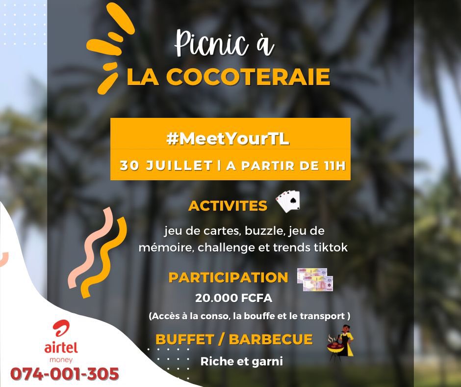 Bonjour population. 
Maximum de RT svp. 
Merci à <a href="/SarahEdnaelle/">misscrea ✨✨✨</a>  pour ce visuel. 
Nom du AM : Nathaël Mba Nzoghe 
Pour les activités il y’en aura bien plus que celles citées.
