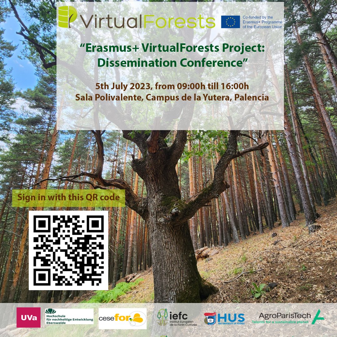 LaYutera's tweet image. ¿Quieres conocer los resultados y logros del proyecto ‘#Erasmus+ #VirtualForest’? Puedes inscribirte en la conferencia de difusión o seguirla on line
🗓️5 de julio 🕙de 9:00 a 16:00 h.
📍@ETSIIAAPalencia @UVaPalencia 
ℹ️palencia.uva.es/conferencia-de…