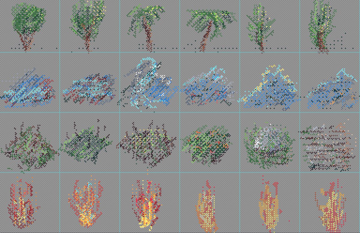 eduardopolitzer's tweet photo. #pixelart techniques

Trying new brush set for a landscape

- use dithered brush to draw small sprites✅

- create custom brush set ⏳

- spray paint the custom brushes ⌛️( soon ) https://t.co/YoTWk5vVx3