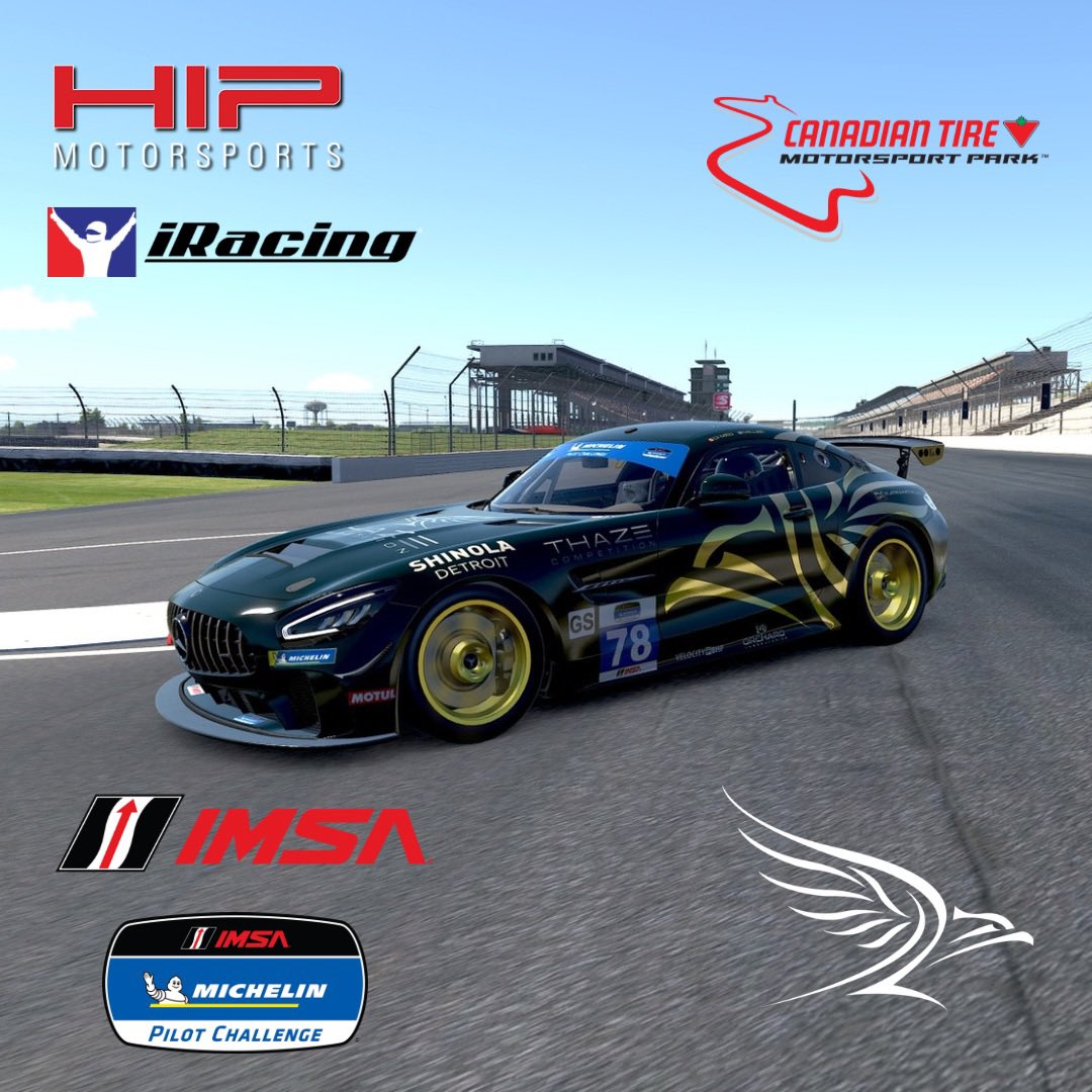 CALLING ALL SIM RACERS 🇨🇦

We have worked with HIP Motorsport &amp; <a href="/andyblackmore/">andy blackmore design</a> to bring a simulator to the paddock this weekend <a href="/CTMPOfficial/">CTMP</a>! 

Stop by our hauler to set the fastest lap time in our Mercedes-AMG GT4. 🤘

🏆 Fastest lap gets a prize!  #IMSA