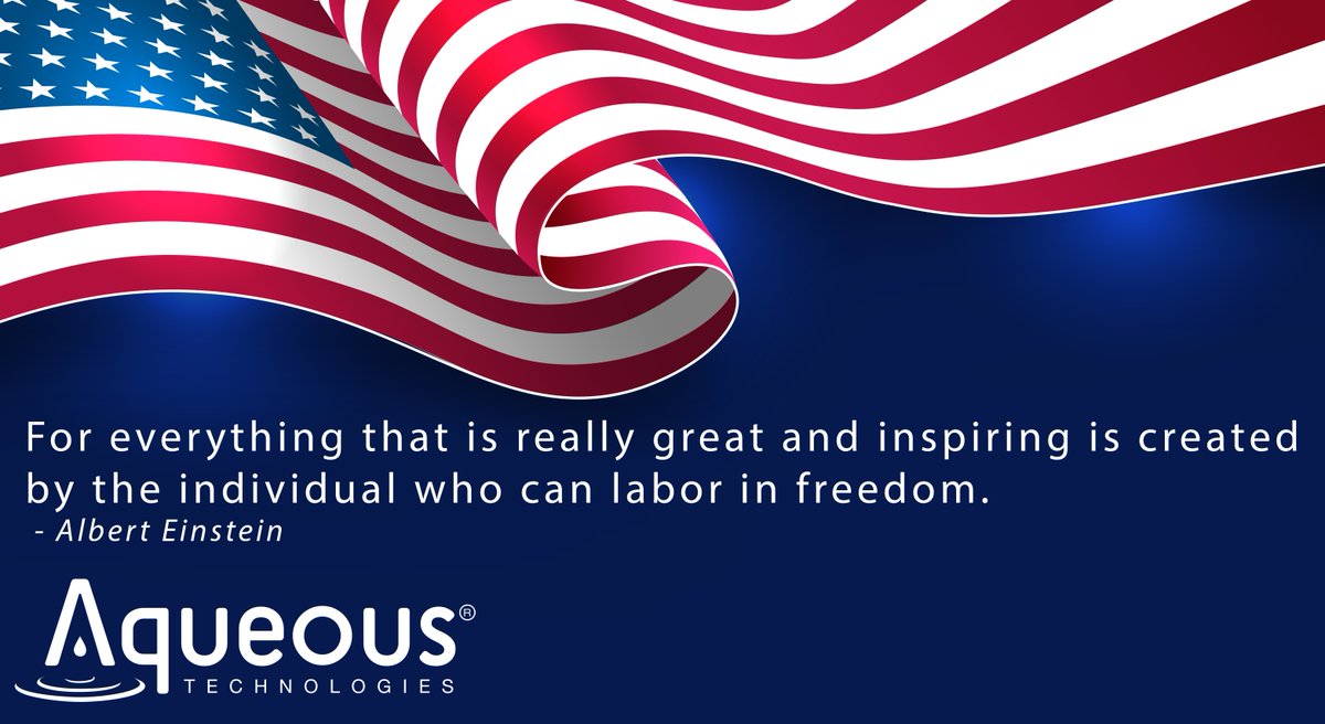 AqueousTech's tweet photo. Aqueous Technologies will be closed July 3-4 in observance of Independence Day. https://t.co/AlZTvEH72u