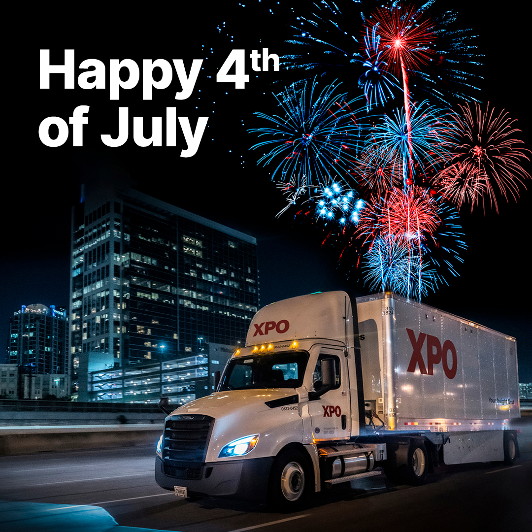 XPOLogistics's tweet photo. Happy Independence Day, America! Wishing everyone a safe and joyful #4thOfJuly. https://t.co/YYslMHbTjZ
