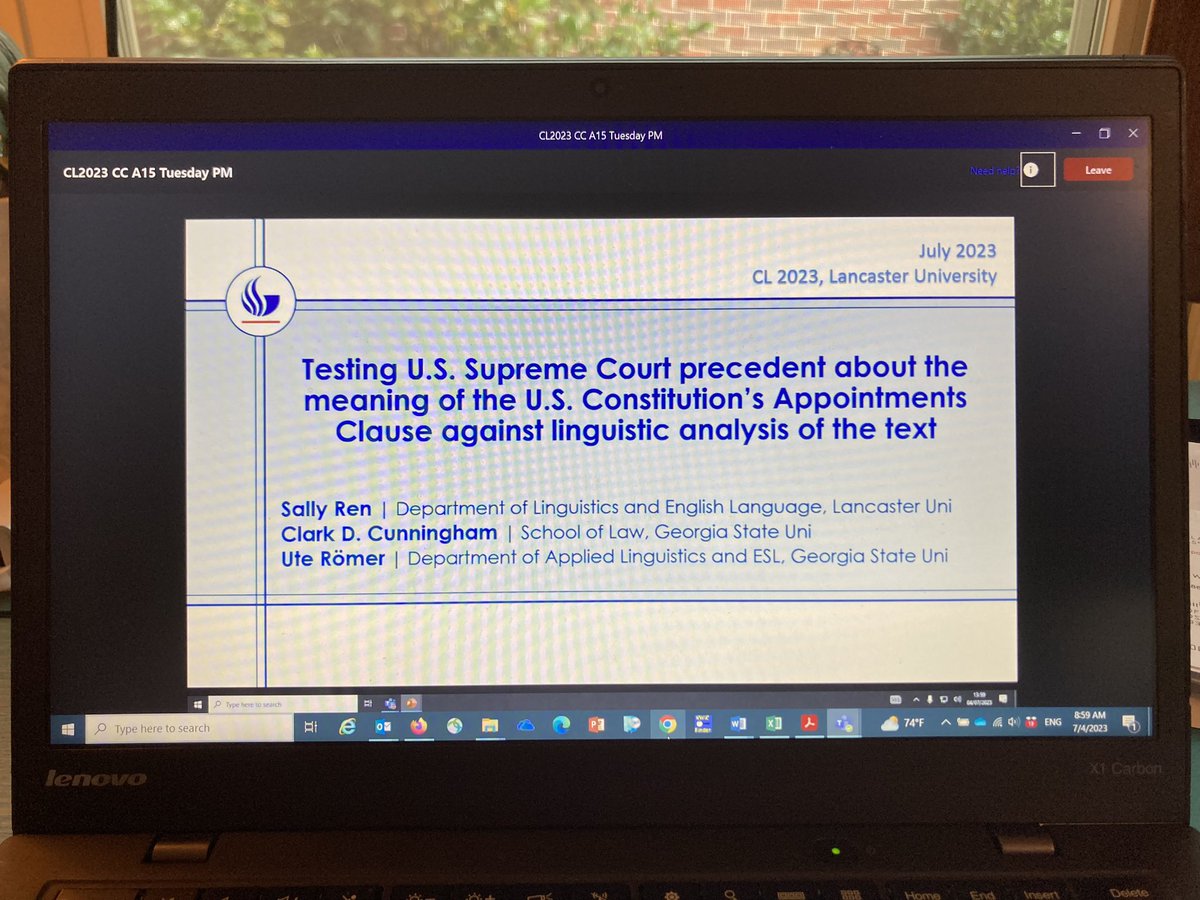 uroemer's tweet photo. Sad I can’t be in Lancaster for #CL2023 right now but grateful for the live stream which allows me to watch @SallyRen9 present our collaborative work with @ClarkGSULaw. Great job, Sally!! https://t.co/f0iMG5PrDJ