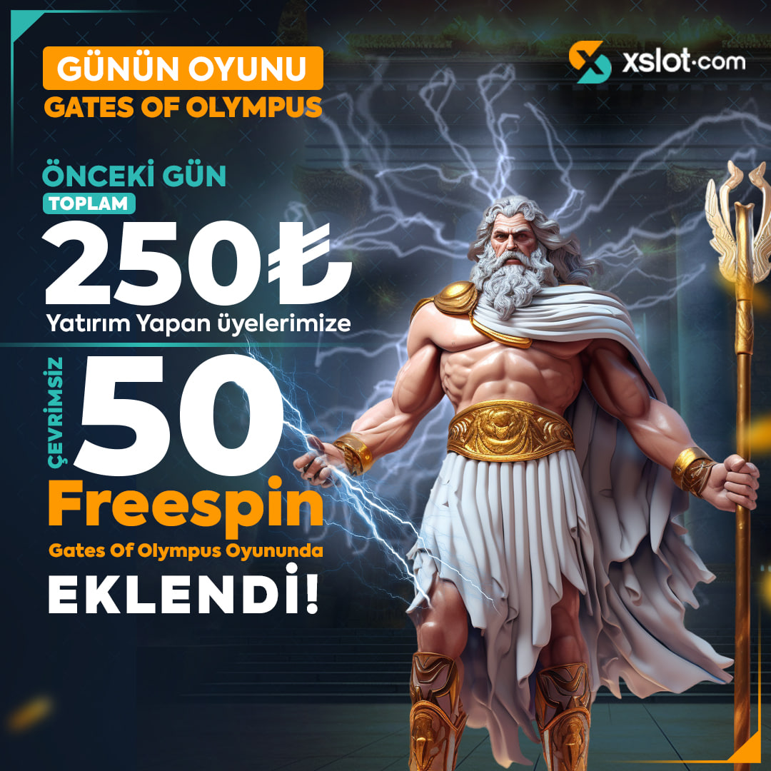 Xslott_Resmi's tweet photo. 🎰 TEBRİKLER 50 FREESPİN KAZANDIN ! 🎰

☄️Önceki gün minimum 250 TL yatırım yapan üyelerimize 50 Free Spin EKLENMİŞTİR. 

📌 GÜNÜN OYUNU

⚡️ GATES OF OLYMPUS ⚡️

⚡️ Güncel Giriş ➡️ https://t.co/LlR82Cij4k https://t.co/eVhUaHR3oH