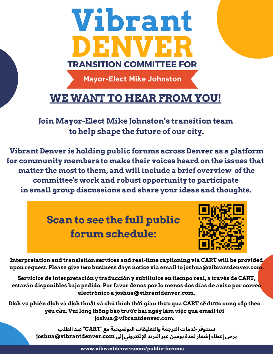 DWC360's tweet photo. Please share this with your networks as our hope is that this will be a platform for community members across Denver to make their voices heard. https://t.co/aF0Cmp2KLV
