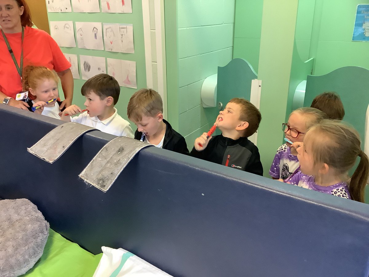 We loved brushing our teeth this afternoon.