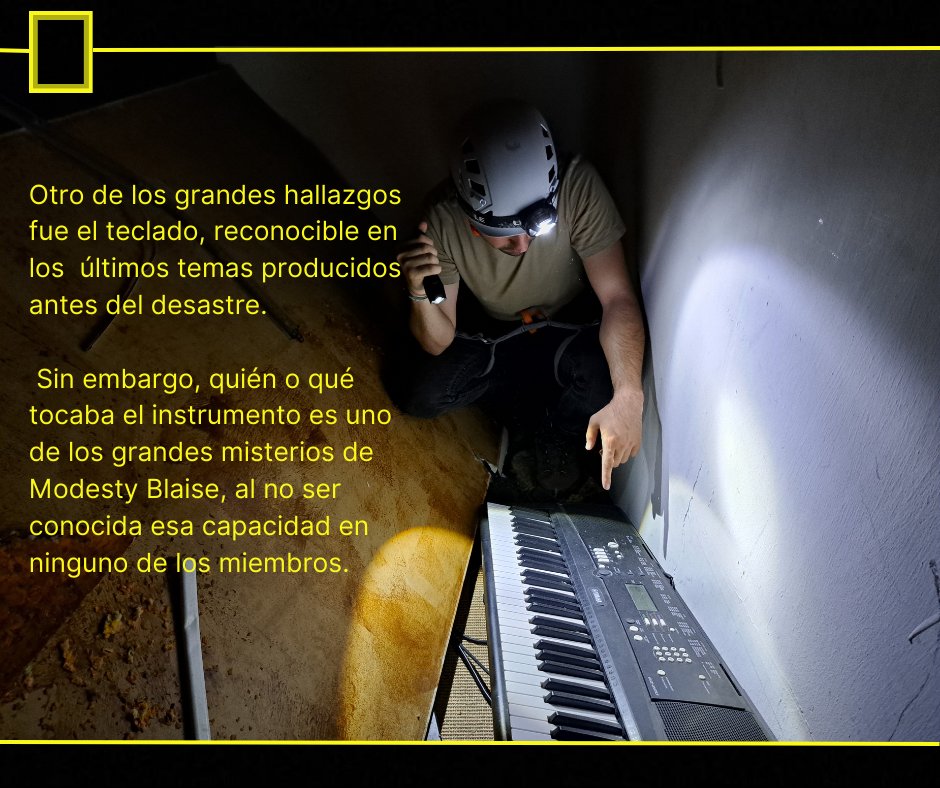 ModBlaiseMusic's tweet image. Tras el derrumbe del techo de nuestro local, asistimos con un grupo de espeologos a la tumba de  #modestyblaise. Esperamos que disfrutéis de este reportaje tanto como nosotros
#tragedia #egiptología #espeleología #bandaenapuros