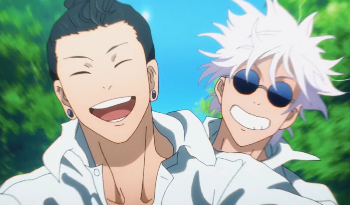 n06ara's tweet photo. all these happy and goofy moments MAPPA'S OUT FOR OUR THROATS https://t.co/9LSGLQy54K