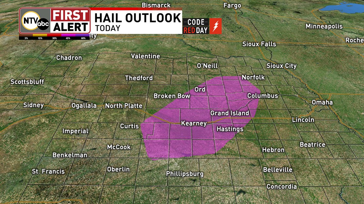 7-4-23 8:20 AM

The latest update from the SPC has increased the hail potential for areas around the Tri-Cities.  We are still looking at around 4 PM for storm initiation.  The primary threats again will be large hail and damaging winds.