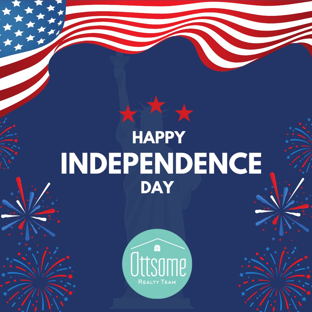 OttsomeRealty's tweet photo. Happy Independence Day from #OttsomeRealtyTeam!🇺🇸

Wishing you a day filled with joy, celebration, and freedom. 🎆Enjoy the festivities and have a safe Fourth of July!🎇

#independenceday🗽
#4thofjuly #america ♥️🤍💙 https://t.co/oRfVsREjjw