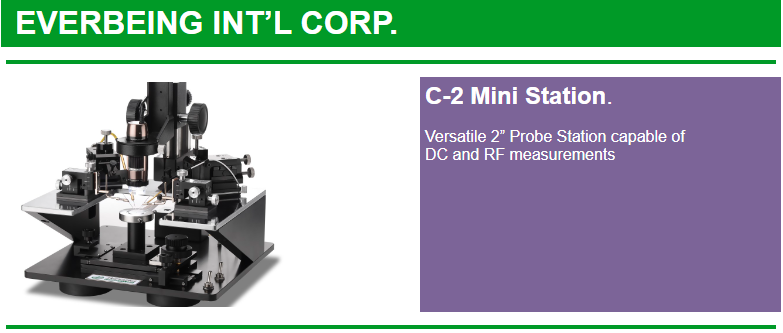 Everbeing International - C2 Mini Probe Station: 18701.seu.cleverreach.com/m/14511308/ 

Introducing the worlds smallest, yet reliable and stable Probe Station from #Everbeing Int'l. This #Analytical station offers additional flexibility compared to existing probe stations in the market.
