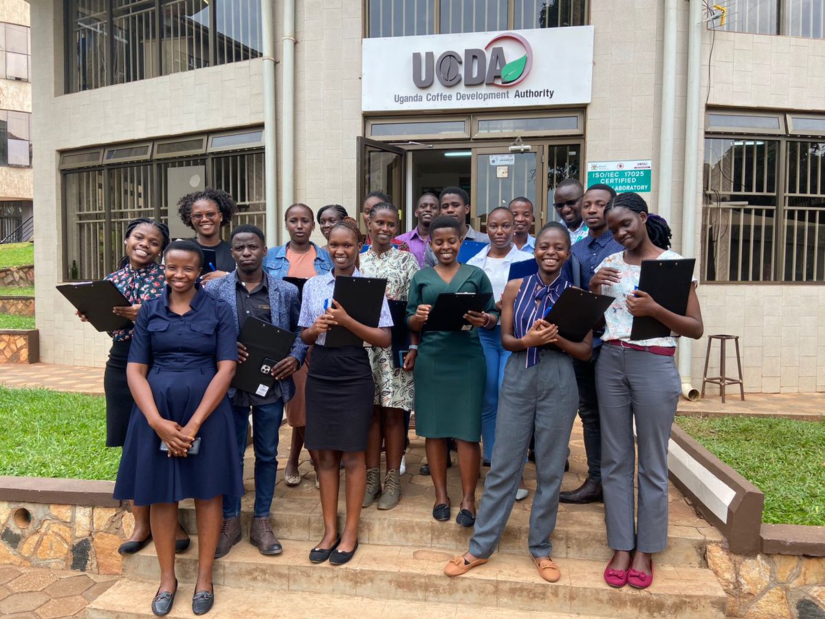 UgandaCoffee_'s tweet photo. The Elementary Basic Quality Control training for University students started today at the UCDA coffee Lab in Lugogo. Our instructors will train the students on value addition & opportunities in the sub sector from #farm2cup.
Welcome to the world of 🇺🇬 coffee.
#YouthInCoffee https://t.co/yg1edImtla